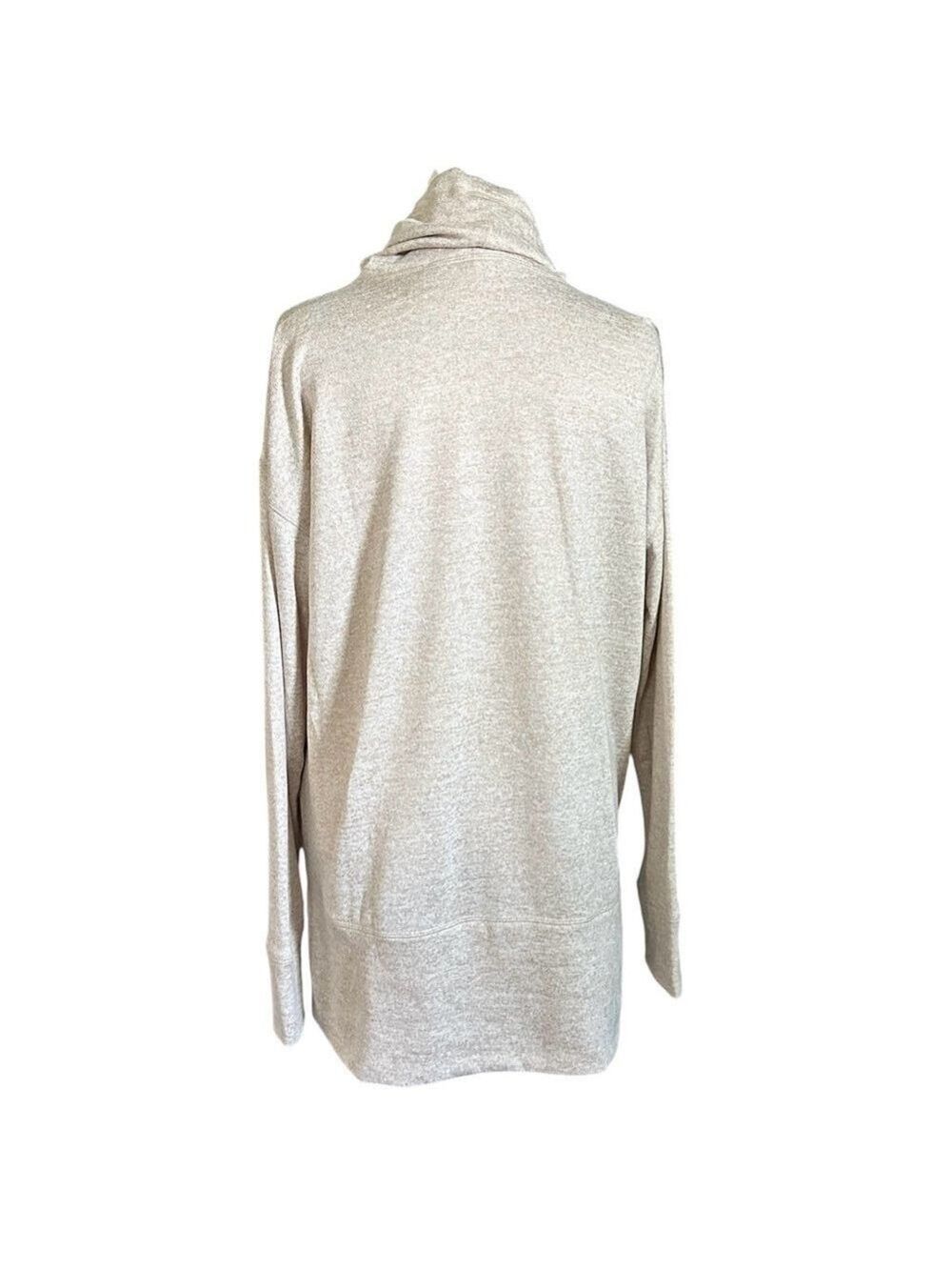 Old Navy Funnel Neck Tunic High Low Pullover Sweater Tan Size Medium - Picture 4 of 11